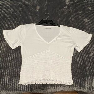 Abercrombie and fitch white girly top